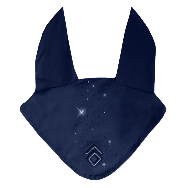 Aztec Diamond Crystal Fly Veil - Navy