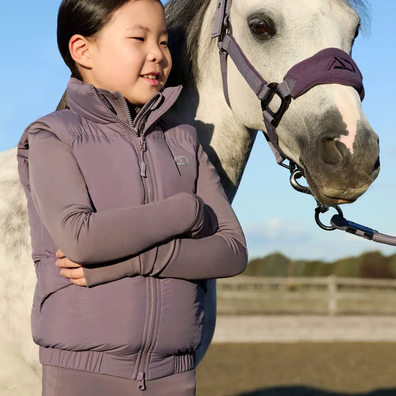 Aztec Diamond Young Rider Mid Layer Junior Gilet - Amethyst-1