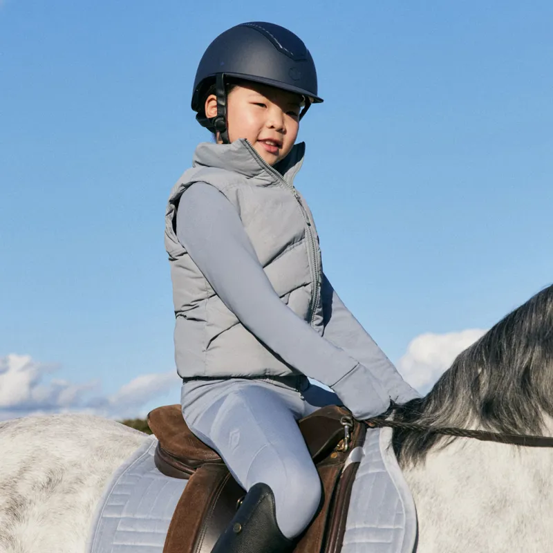 Aztec Diamond Young Rider Mid Layer Junior Gilet - Ash Blue-1