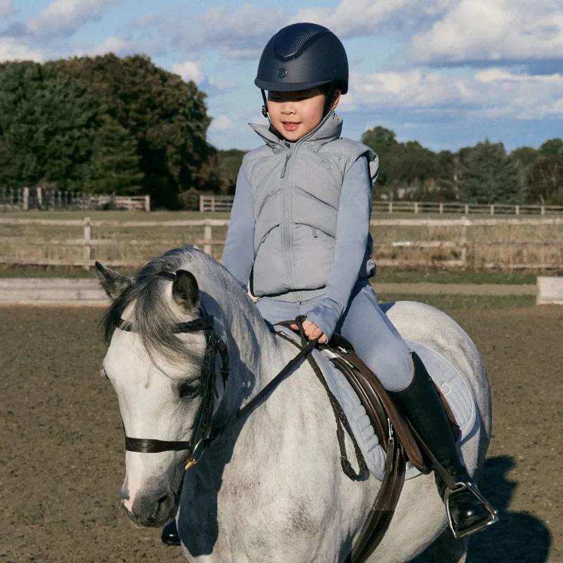 Aztec Diamond Young Rider Mid Layer Junior Gilet - Ash Blue-7