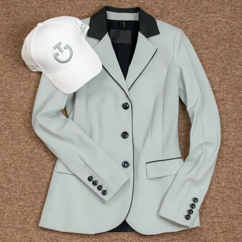 Cavalleria Toscana Perforated GP Womens Show Jacket - Belgian Block-3