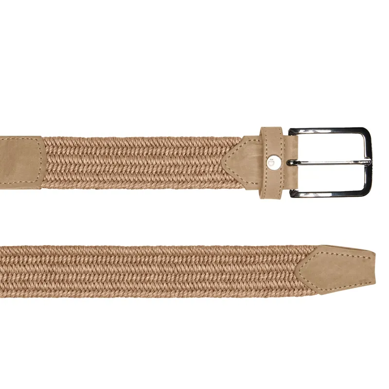 Cavalleria Toscana Embroidered Leather Womens Elastic Belt - Brush-2