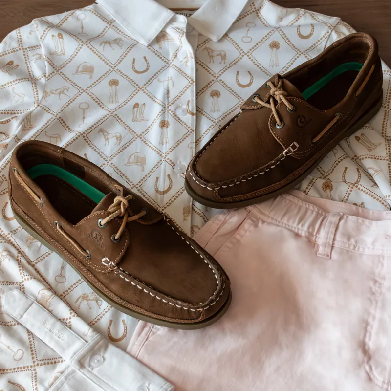 Chatham X Joules Cove Lady Nubuck Boat Shoes - Tan-6