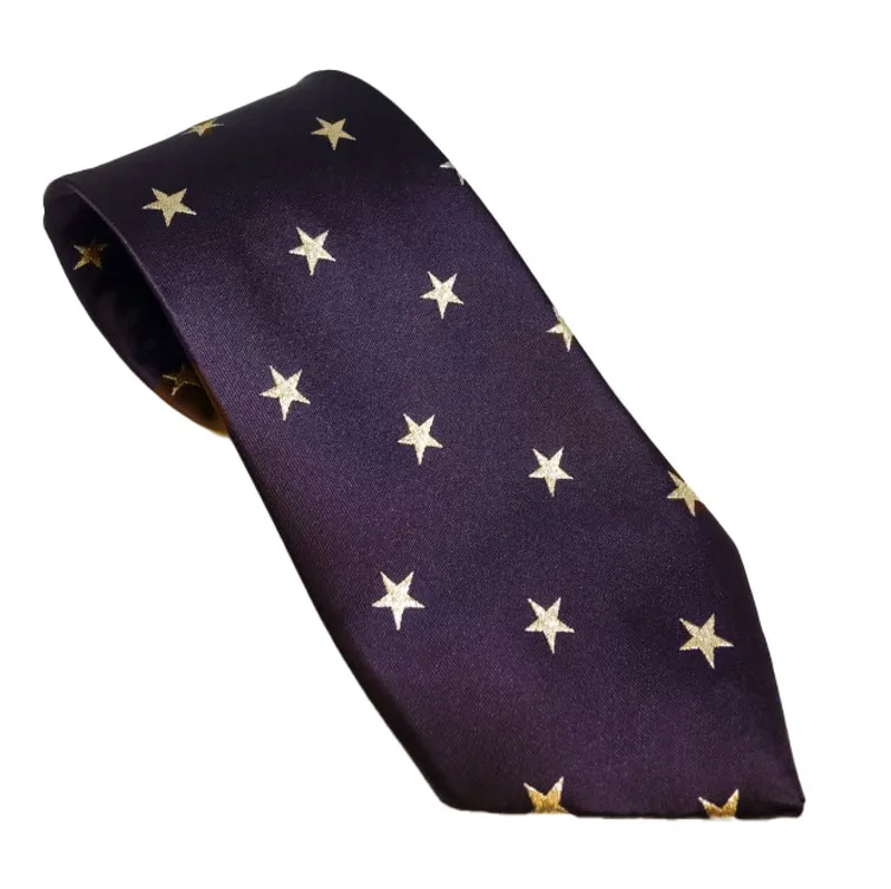 IV Horse Adults Tie - Purple/Gold Stars