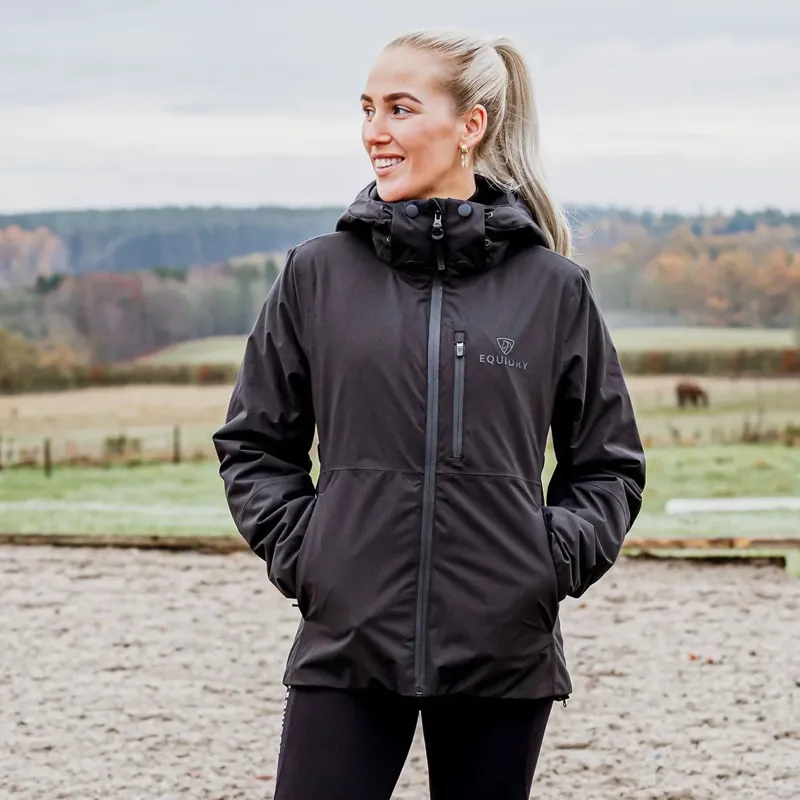 EQUIDRY Iris Womens Waterproof Riding Jacket - Black-1