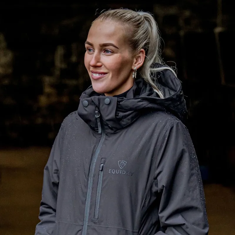 EQUIDRY Iris Womens Waterproof Riding Jacket - Black-2