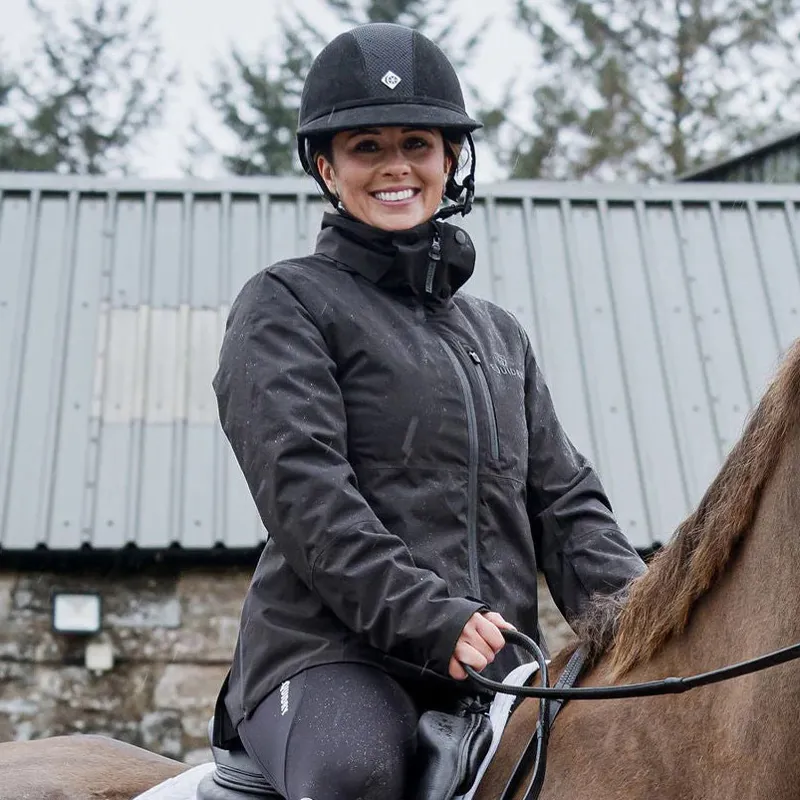 EQUIDRY Iris Womens Waterproof Riding Jacket - Black-3