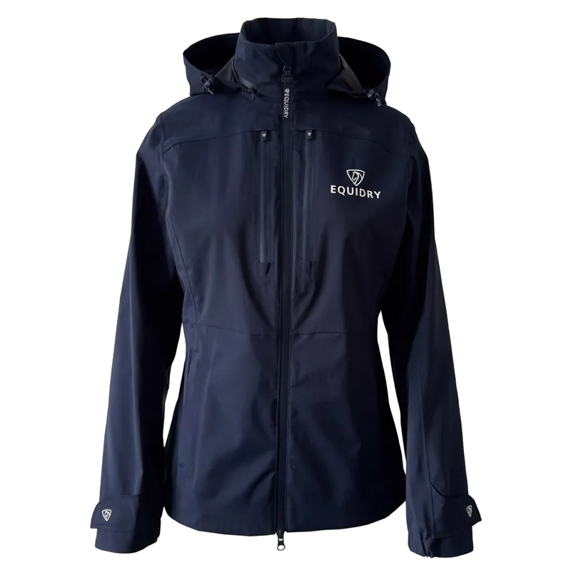 Equidry Varsha Junior Girls Waterproof Jacket - Navy-9