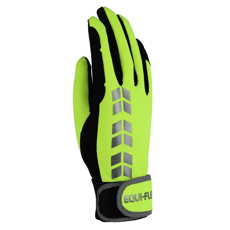 EQUI-FLECTOR Adults Riding Gloves - Yellow-3