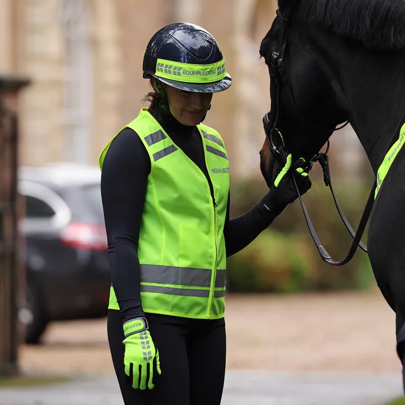 EQUI-FLECTOR Adults Riding Gloves - Yellow-5