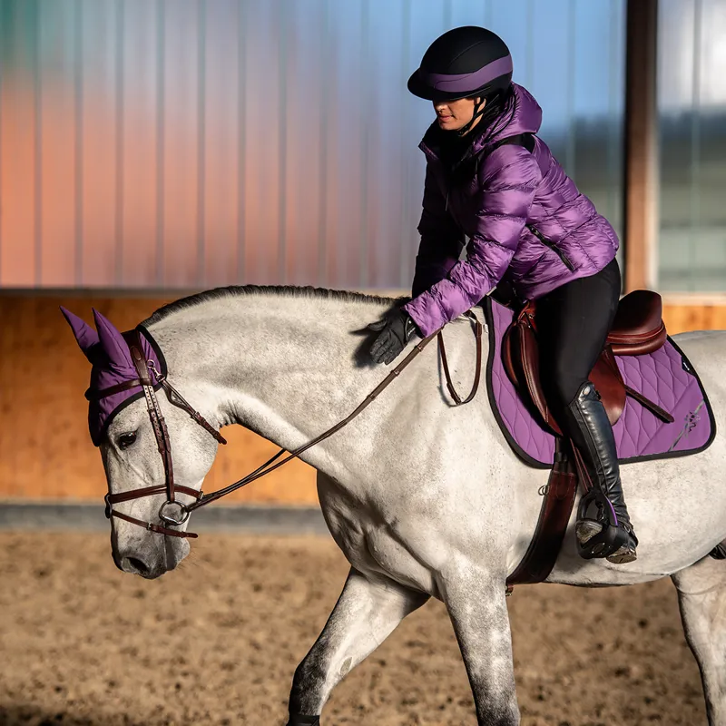 Equiline Cumirc Ear Net - Patrician Purple-1