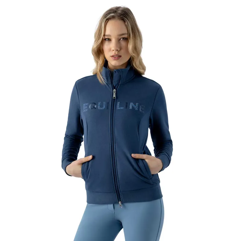 Equiline Enras Womens Full Zip Sweatshirt - Dark Denim