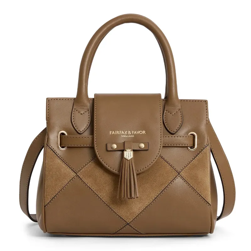Fairfax and Favor Mini Windsor Handbag - Harlequin Tan Suede