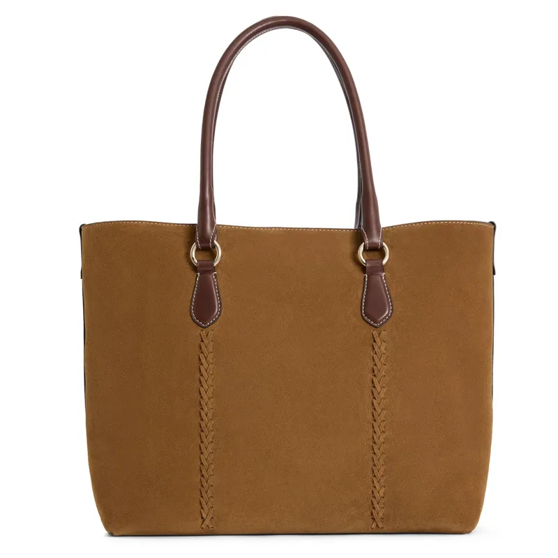 Fairfax and Favor Seville Tote Bag - Tan Suede-2