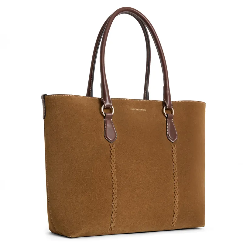 Fairfax and Favor Seville Tote Bag - Tan Suede
