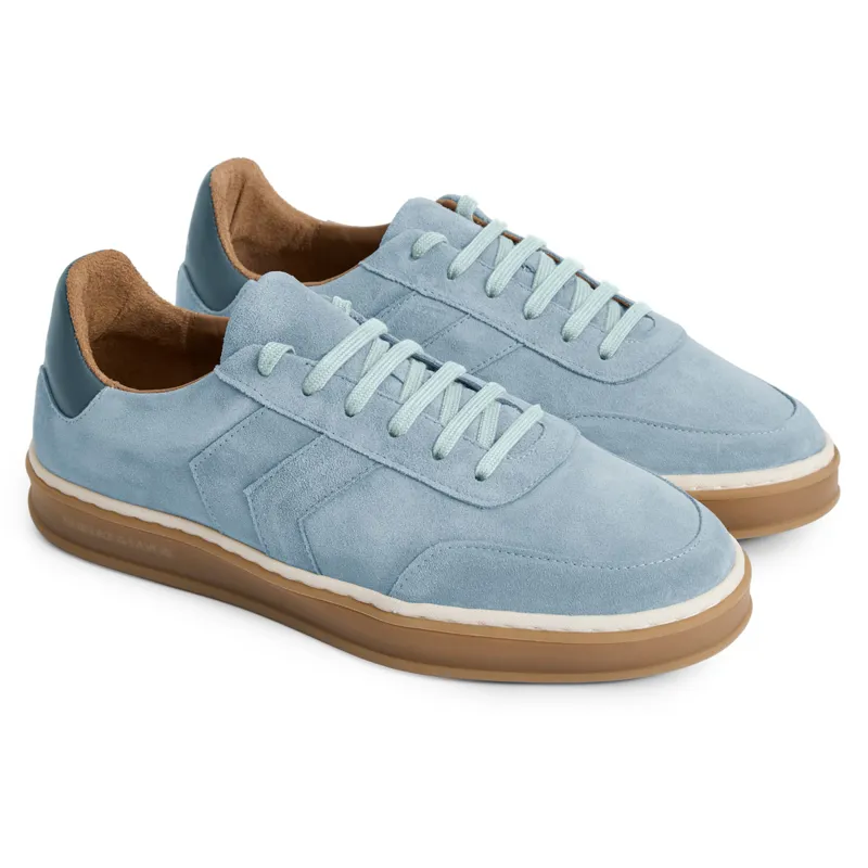 Fairfax and Favor Kendrick Suede Trainers - Sky Blue Suede