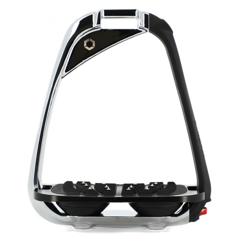 Flex-on Iron-S Ultra Grip Stirrups - Chrome/Black/Black/Black