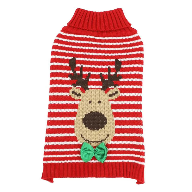Happy Pet Christmas Dog Jumper - Reindeer Stripe