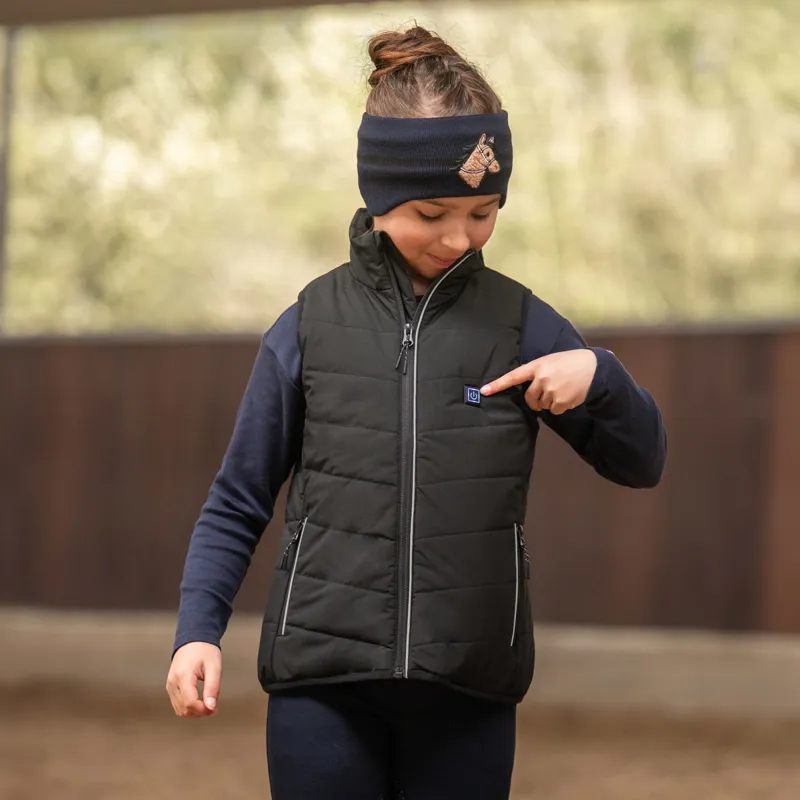 HKM Cuddle Junior Heated Gilet - Black