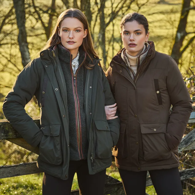 Holland Cooper Stamford Ladies 2 in 1 Country Coat - Chocolate-1