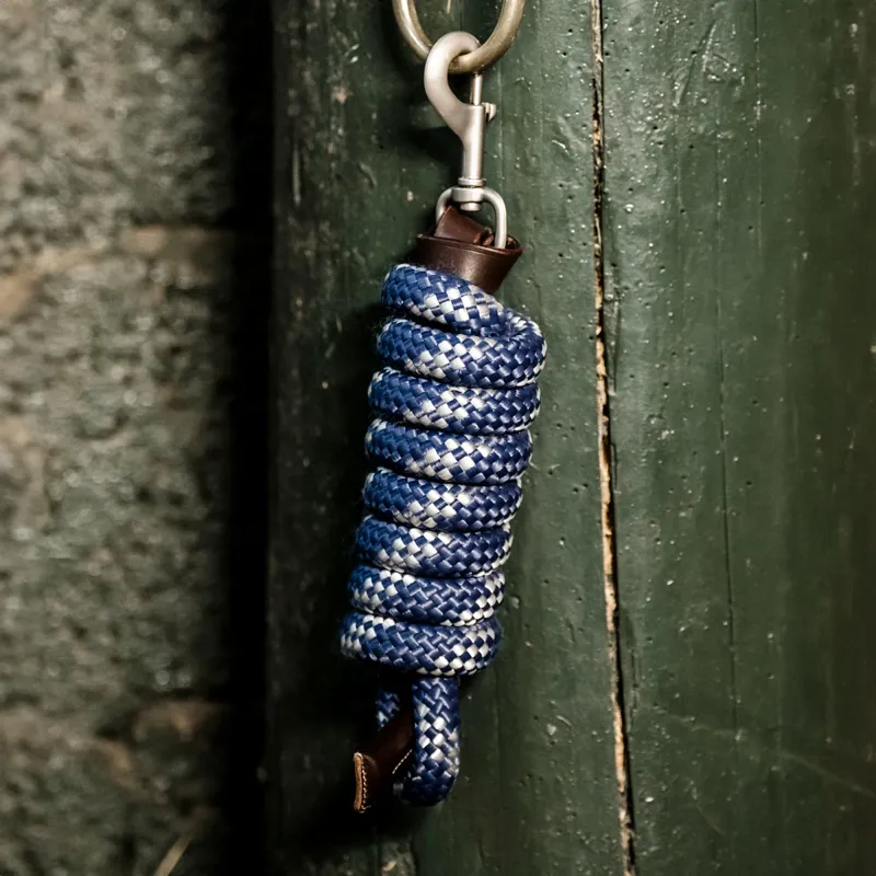 Horseware Lead Rope - Navy/Brown/Silver