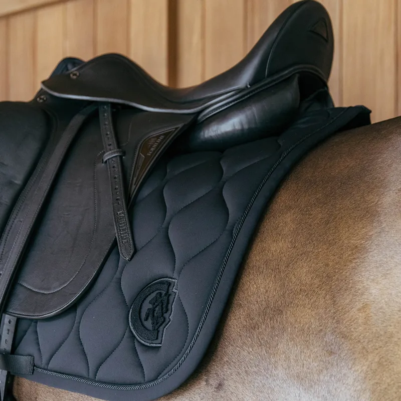 Kentucky 3D Logo Wave Dressage Saddlecloth - Black-3