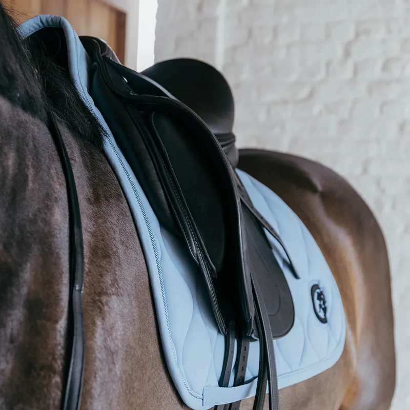 Kentucky 3D Logo Wave Dressage Saddlecloth - Light Blue-2