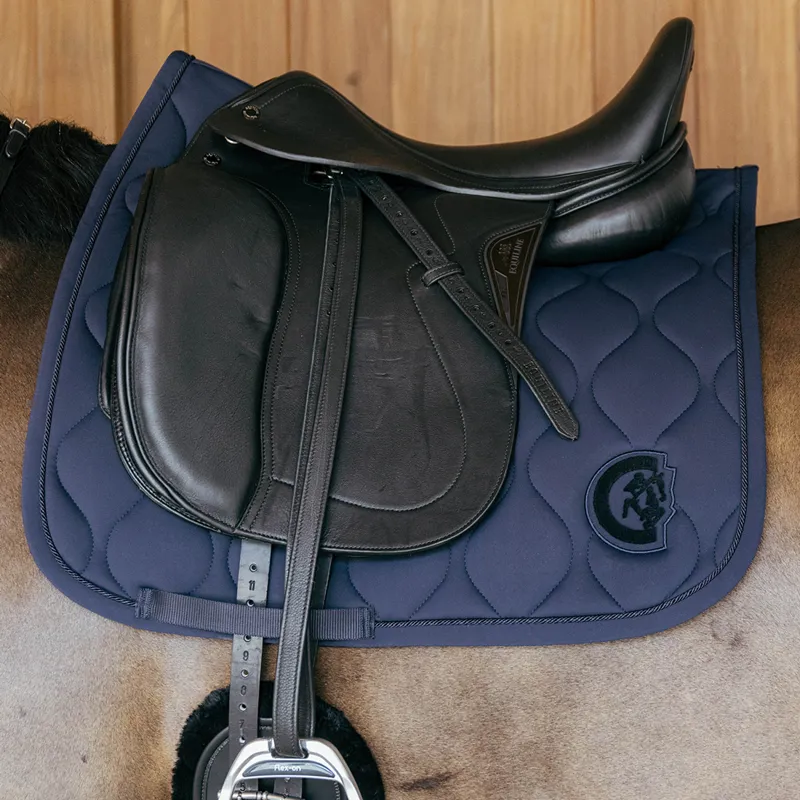 Kentucky 3D Logo Wave Dressage Saddlecloth - Navy-1