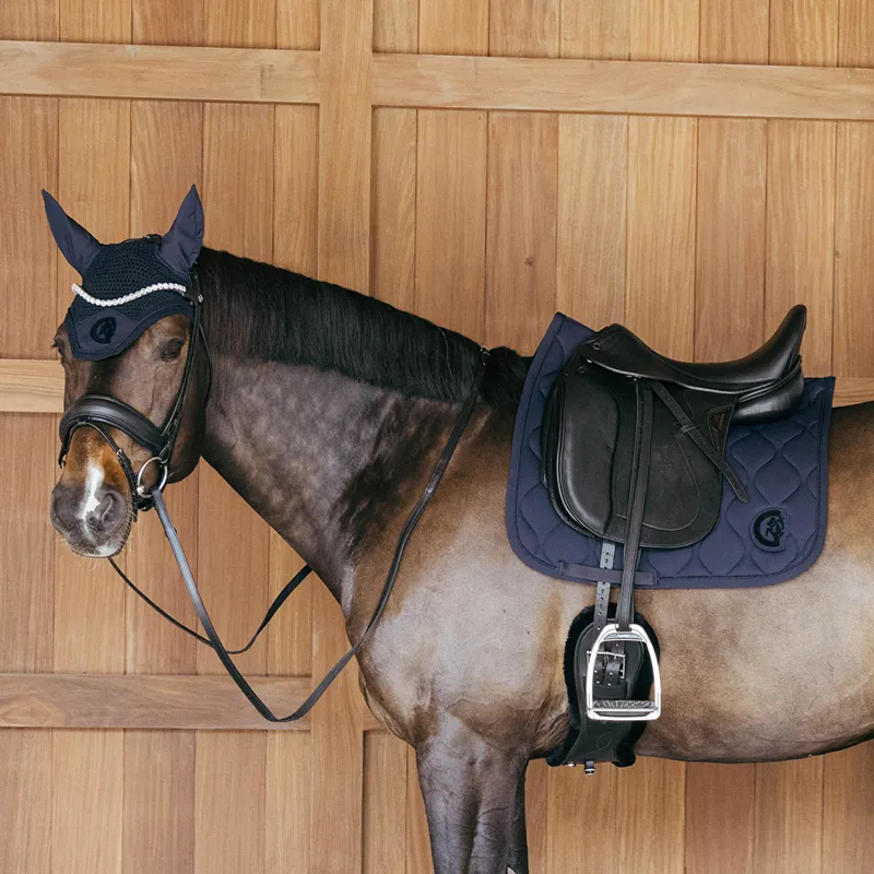 Kentucky 3D Logo Wave Dressage Saddlecloth - Navy-2