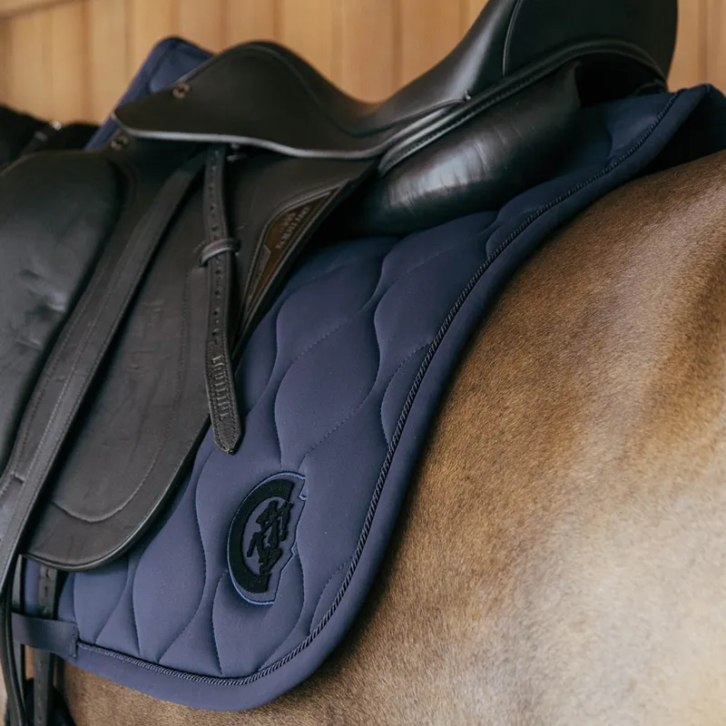 Kentucky 3D Logo Wave Dressage Saddlecloth - Navy-3
