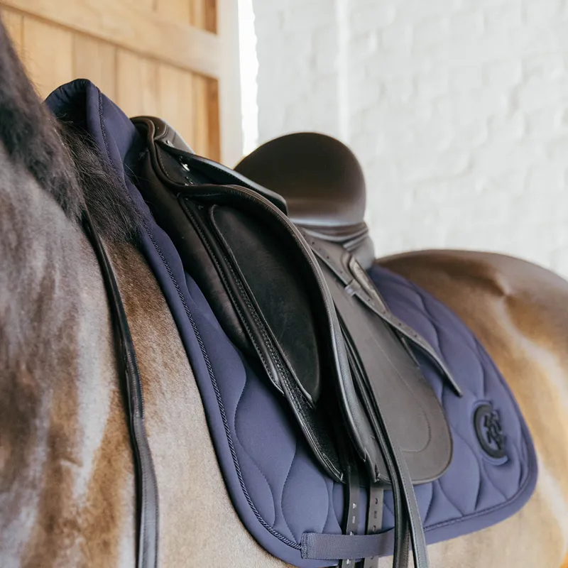 Kentucky 3D Logo Wave Dressage Saddlecloth - Navy-4
