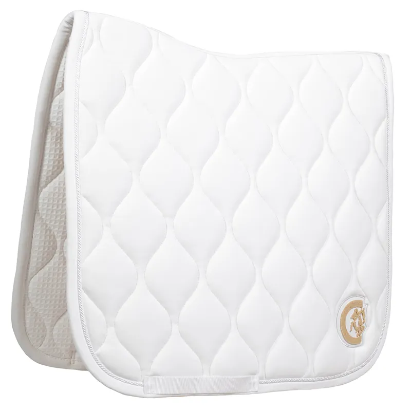 Kentucky 3D Logo Wave Dressage Saddlecloth - White