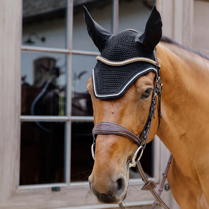 Kentucky Wellington Diamond Rope Fly Veil - Black-1