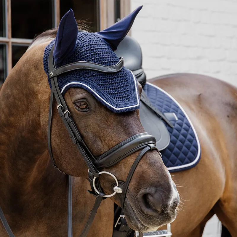 Kentucky Wellington Diamond Rope Fly Veil - Navy-1