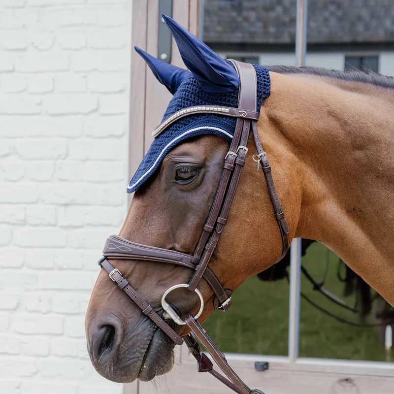 Kentucky Wellington Diamond Rope Fly Veil - Navy-2