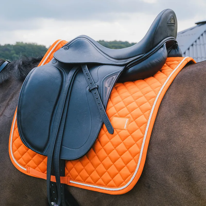 Kentucky Horsewear Diamond Rope Dressage Saddlecloth - Orange-1