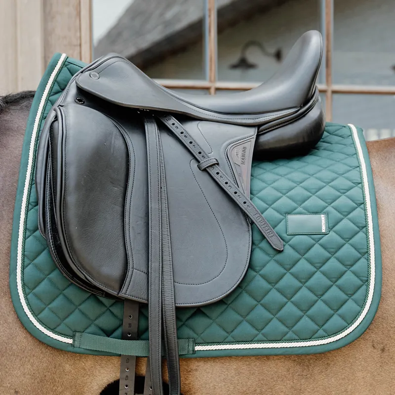 Kentucky Horsewear Diamond Rope Dressage Saddlecloth - Pine Green-1
