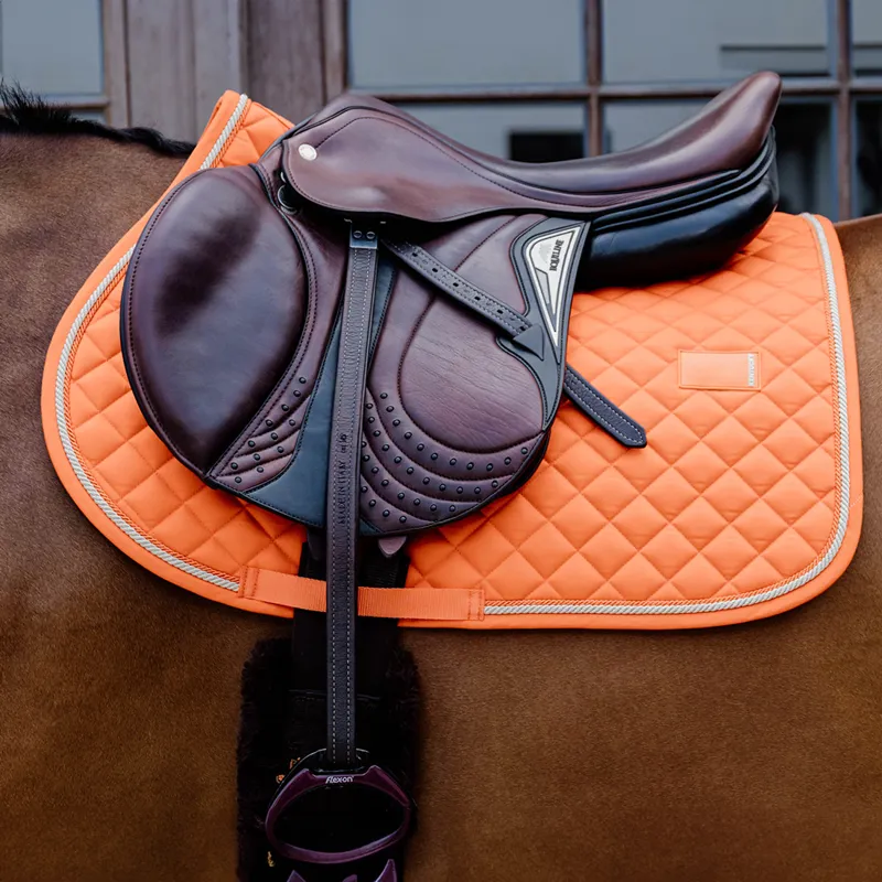Kentucky Horsewear Diamond Rope Jump Saddlecloth - Orange-1