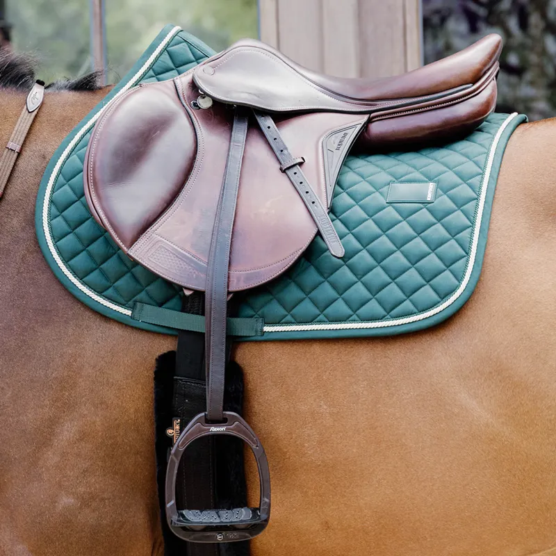 Kentucky Horsewear Diamond Rope Jump Saddlecloth - Pine Green-1