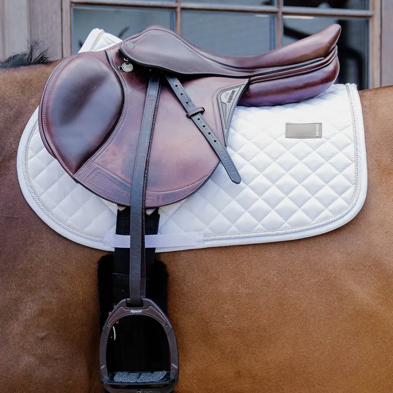Kentucky Horsewear Diamond Rope Jump Saddlecloth - White-1