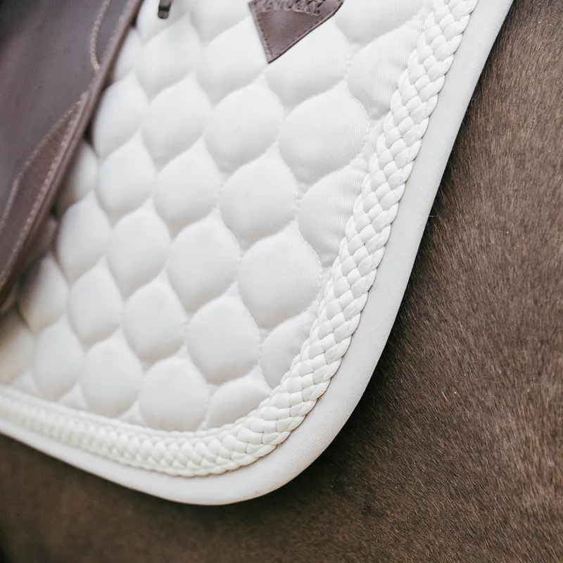 Kentucky Plaited Cord Dressage Saddlecloth - Beige-4