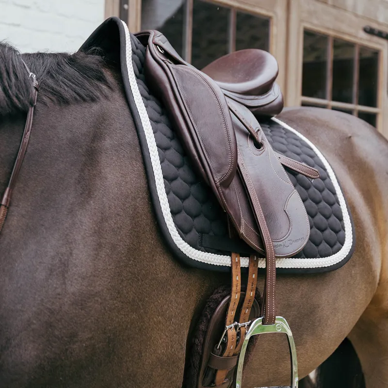 Kentucky Plaited Cord Dressage Saddlecloth - Black-2