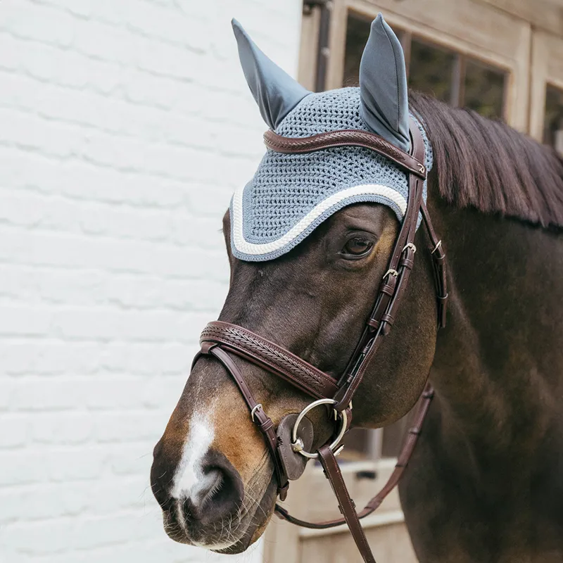 Kentucky Wellington Plaited Cord Fly Veil - Light Blue-1