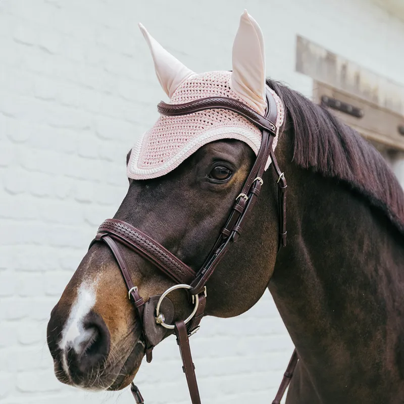 Kentucky Wellington Plaited Cord Fly Veil - Light Rose-1