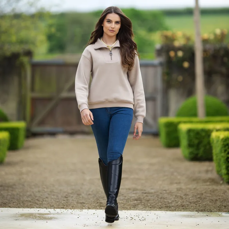 LeMieux Keira Ladies Quarter Zip Sweater - Almond-3