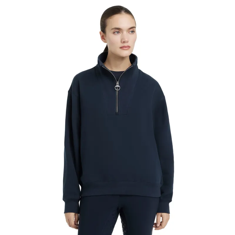 LeMieux Keira Womens Quarter Zip Sweater - Navy