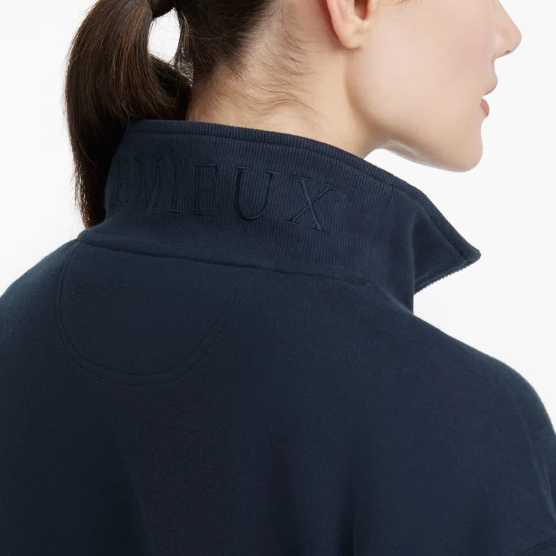 LeMieux Keira Womens Quarter Zip Sweater - Navy-2