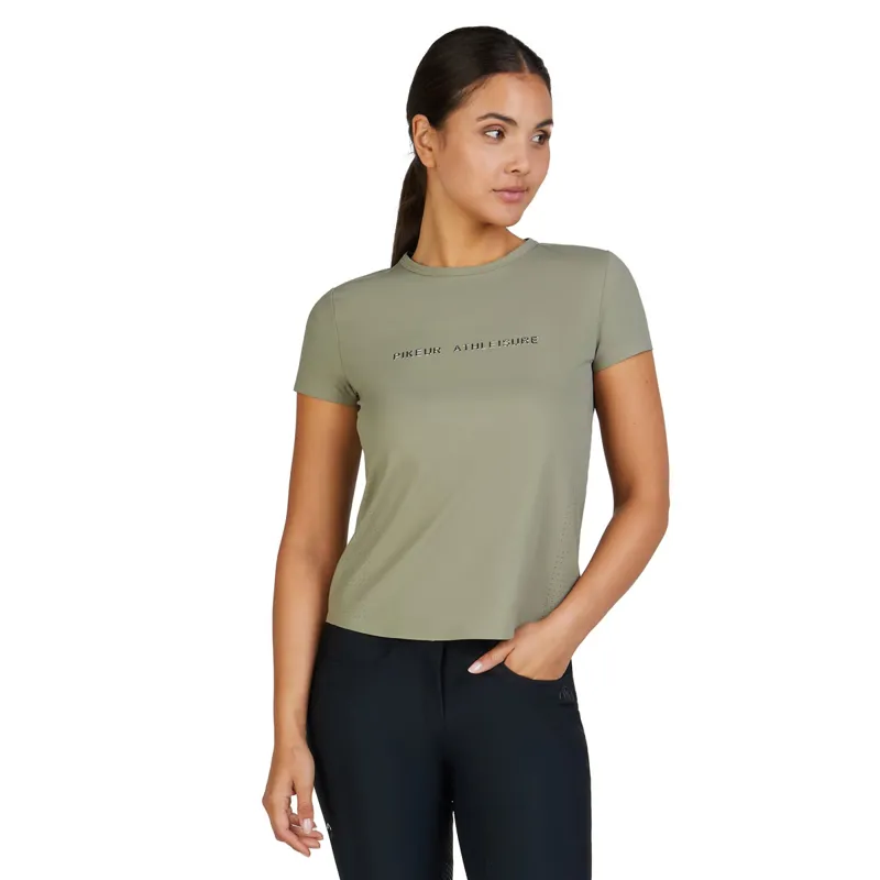Pikeur Athleisure 7218 Ladies Functional Tee - Light Moos - UK16
