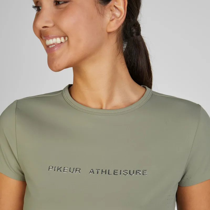 Pikeur Athleisure 7218 Ladies Functional Tee - Light Moos - UK16-2