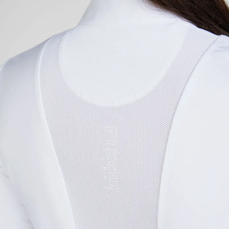Pikeur Sports 7232 Mesh Ladies Long Sleeve Show Shirt - White-3